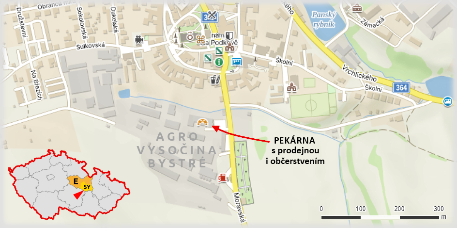 Pekrna AGRO VYSOINA Bystr  poloha na map